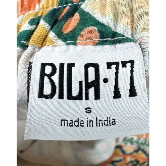 Bila 77 Wide Leg Studio Pants Women’s Size Small Warm Sands Allover Print - Picture 6 of 7